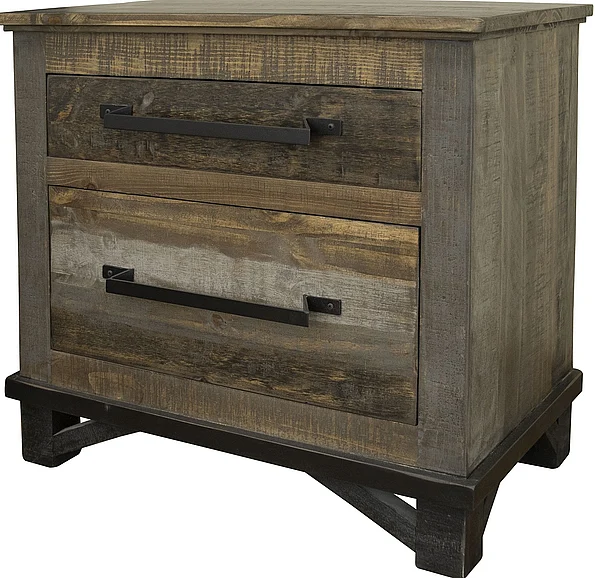 IFD Loft Brown 2 Drawer Nightstand in Brown IFD6441NTS
