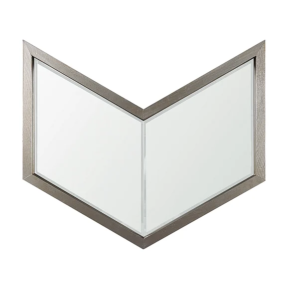 Mercana Chevren 26 x 22 Silver Wood Frame Mirror 37260 PROMO