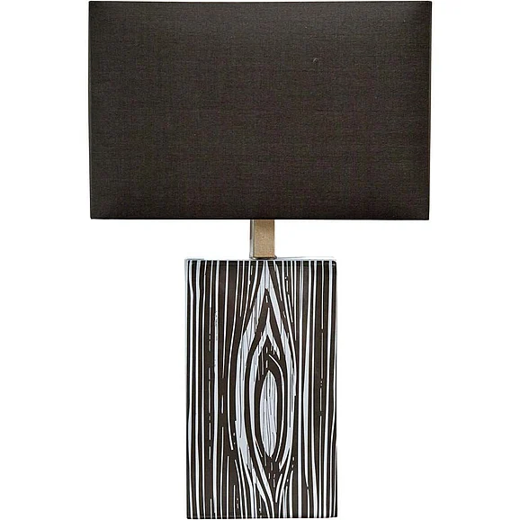 Mercana Maravilla III 11X17 Black/White Pattered Base Black Fabric Shade Wall Sconce 65241 PROMO