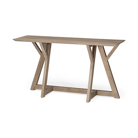 Mercana Jennings 54.0L x 16.0W x 29.5H Rectangular Brown Wood Console Table 67491 CLOSEOUT