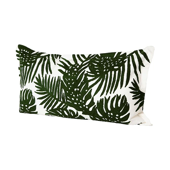 Mercana Boyle II 13 x 21 Green Tropical Palm Leaf Decorative Pillow Cover 67352 PROMO