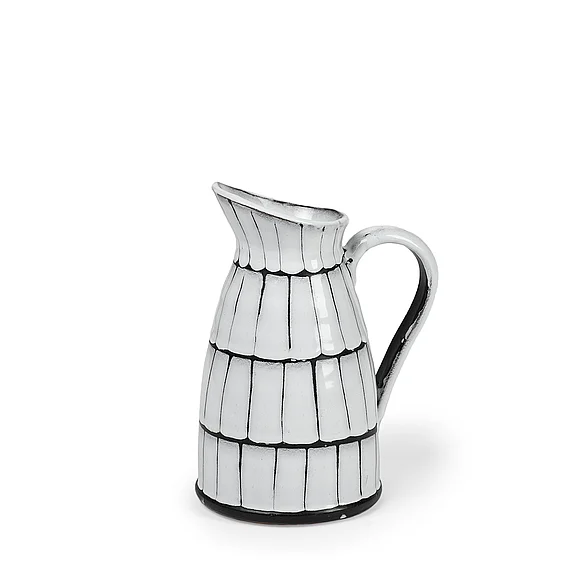 Mercana Lome Small White/Black Ceramic Jug 68100 PROMO