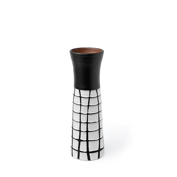 Mercana Luanda Large Black/White Large Ceramic Vase 68103 PROMO