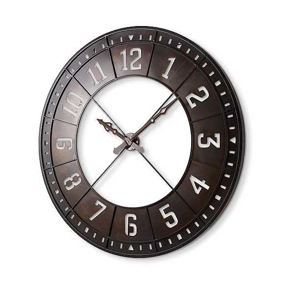 Mercana Newcastle 56.5" Giant Oversize Industrial Wall Clock 68526 PROMO
