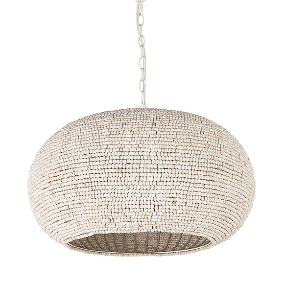 Mercana Theta 30.0 L x 30.0 W x 15.0 H White-Washed Beaded Chandelier 69241