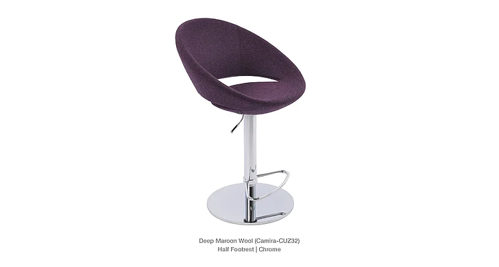 SohoConcept Crescent Piston Stool Half Footrest