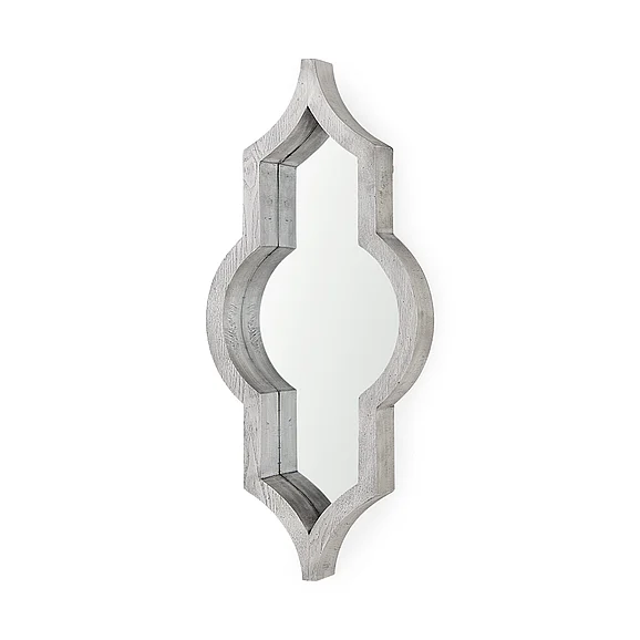 Mercana Tamanar 15.0 x 3.0 x 34.1 Gray Wood Frame Wall Mirror 69460 PROMO