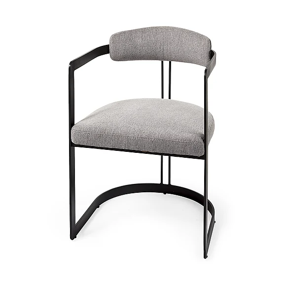 Mercana Hollyfield 20.5 x 21.3 x 29.5 Gray Fabric Seat w/ Gray Iron Frame Dining Chair 69454