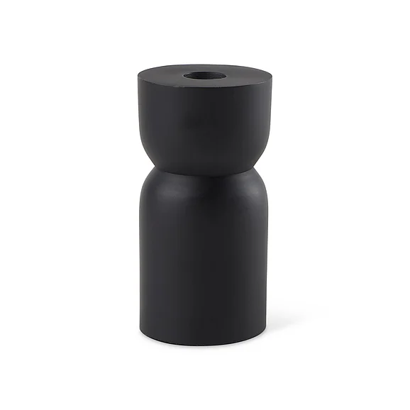 Mercana Malta Small Black Metal Candle Holder 70059 PROMO