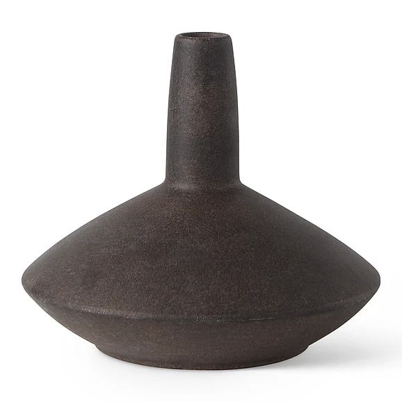 Mercana Rylee 6.9H Dark Brown Ceramic Vase 69801