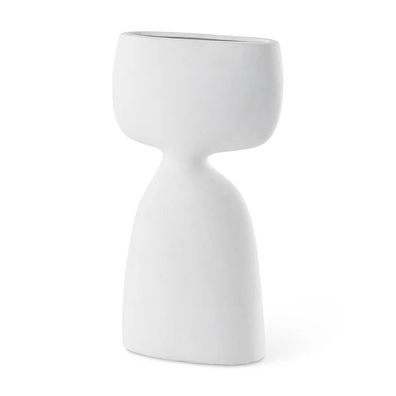 Mercana Rylee 11.6H White Ceramic Vase 69802 PROMO
