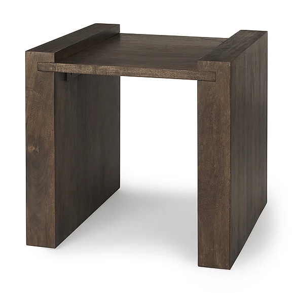 Mercana Athelia Dark Brown Wood Accent Table 70113 PROMO