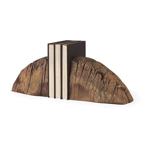 Mercana Incana Handmade Reclaimed Wooden Bookends 70171