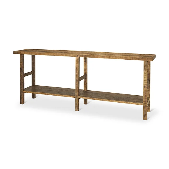 Mercana Rosie Large Brown Wood Console Table 70492 PROMO