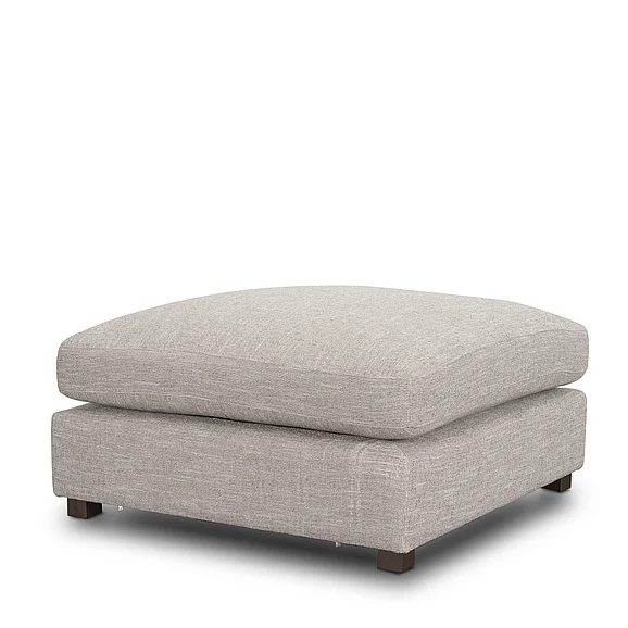 Mercana Halston Large Ottoman Light Gray Performance Fabric 70477 PROMO