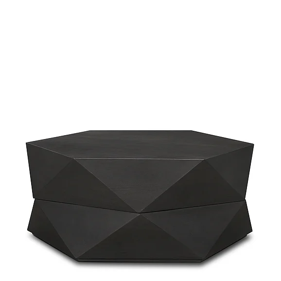 Mercana Arreto Hexagonal Hinged Solid Wood Top and Base Coffee Table 70567