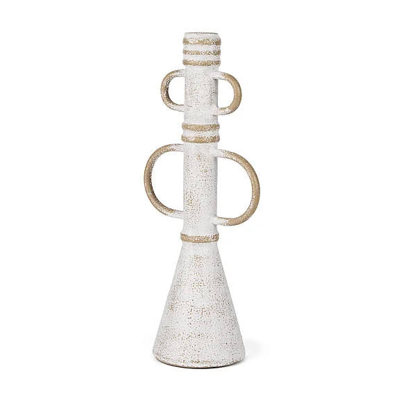 Mercana Ziva Large Distressed White Metal Sculptural Object 70535 PROMO