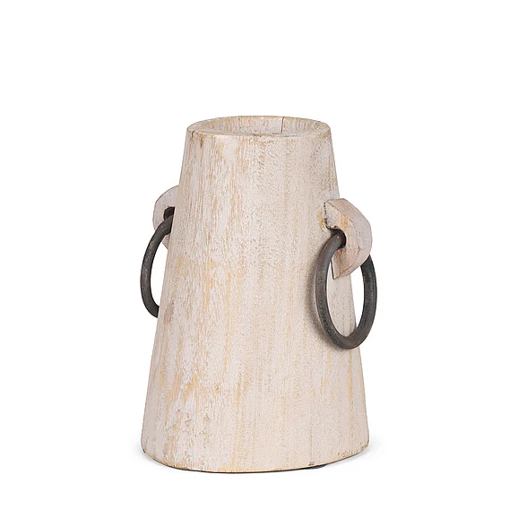 Mercana Monique Small Light Brown w/ Handles Wood Pot 70513