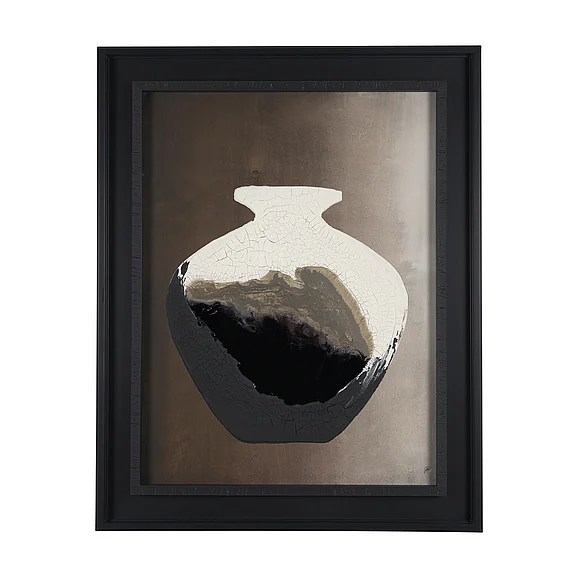 Mercana Unearthed Vessel I by Studio M a handmade Original Framed Artwork under Glass 15254 PROMO