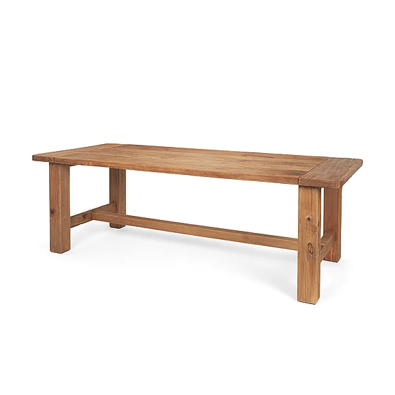 Mercana Stetson 94.5" Rectangular Natural Brown Wood Dining Table 70885 PROMO