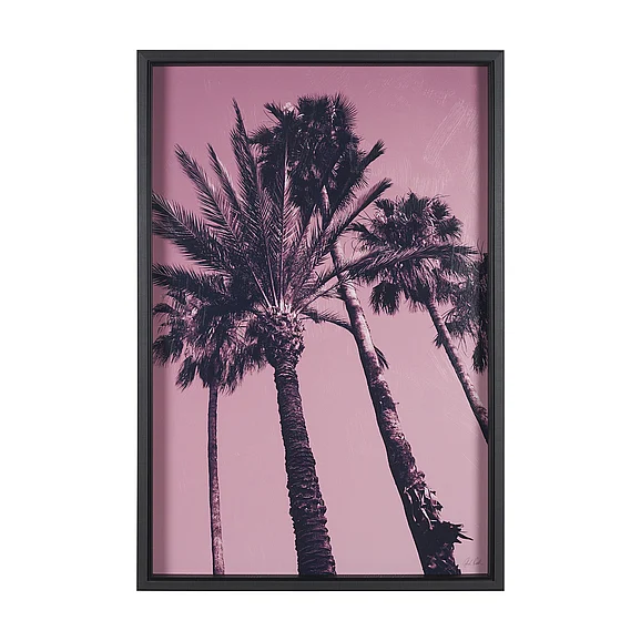 Mercana Pink Palms II by Deborah Revell a Hand Embellished Framed Photo Art Print 15702