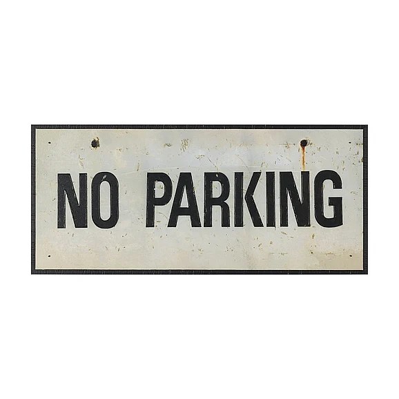 Mercana No Parking LG by Mercana Studio Hand Embelished Textured Framed Artwork Matted 15922