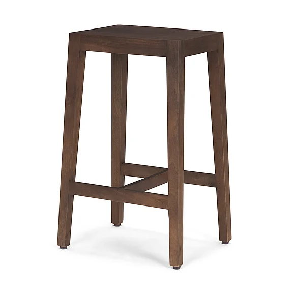 Mercana Colony Medium-Dark Brown Solid Wood Counter Stool 71132