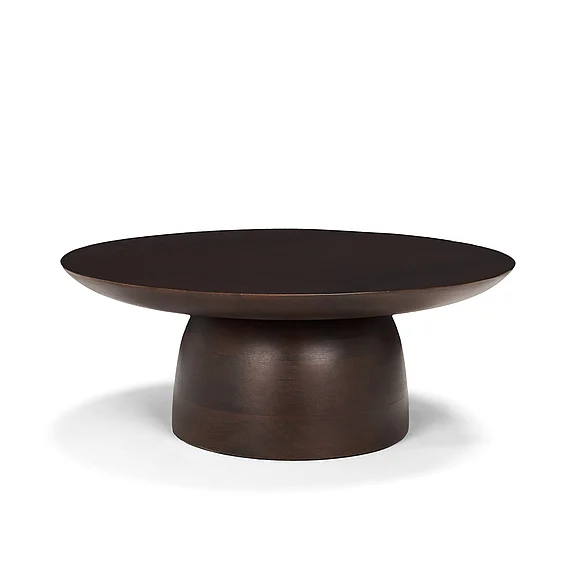 Mercana Sadira Small Mid-Dark Brown Solid Wood Round Riser 71183