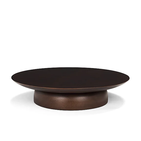 Mercana Sadira Large Mid-Dark Brown Solid Wood Round Riser 71184