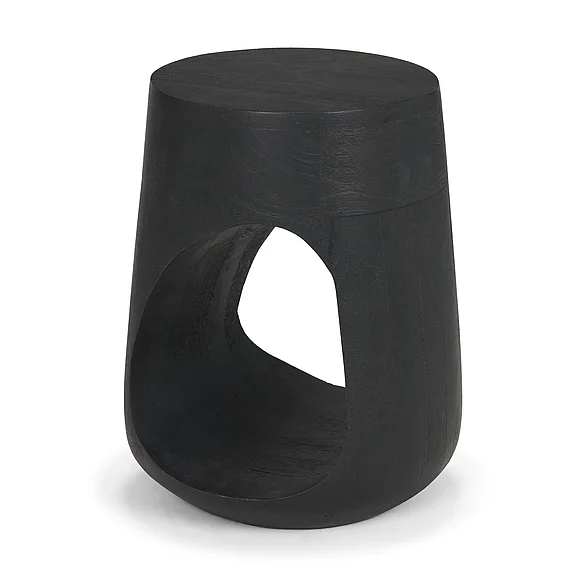 Mercana Cove Dark Brown Sculptural Open Side Table 71225