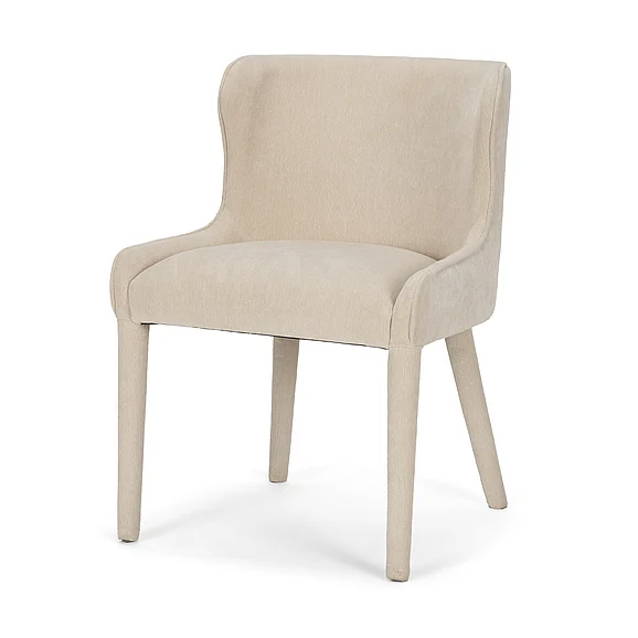 Mercana Nolan Slope Cream Chenille Dining Chair (Set of 2) 71251;71251