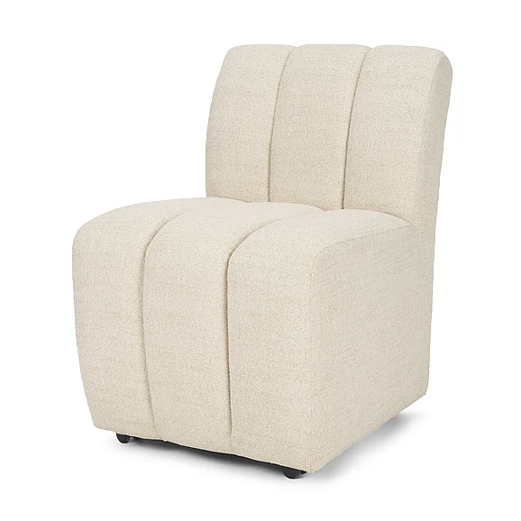 Mercana Wilkins Beige Performance Fabric Upholstered Dining Chair 71275