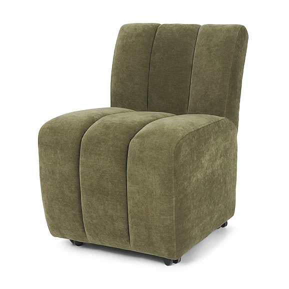 Mercana Wilkins Moss Olive Fabric Upholstered Dining Chair 71276