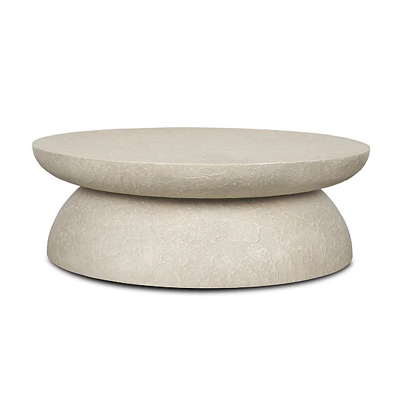 Mercana Mesa 48" Round Stone Finish Coffee Table 71284