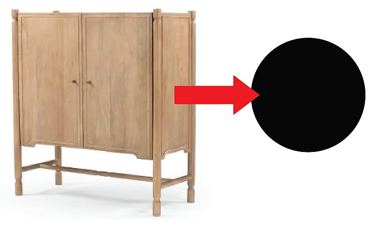 Mercana Phil Black Wood 2 Door Bar Cabinet 71304