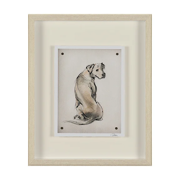 Mercana Playful Pup III by Mercana Studio Hand Embelished Framed Artwork Matted under Glass 15989