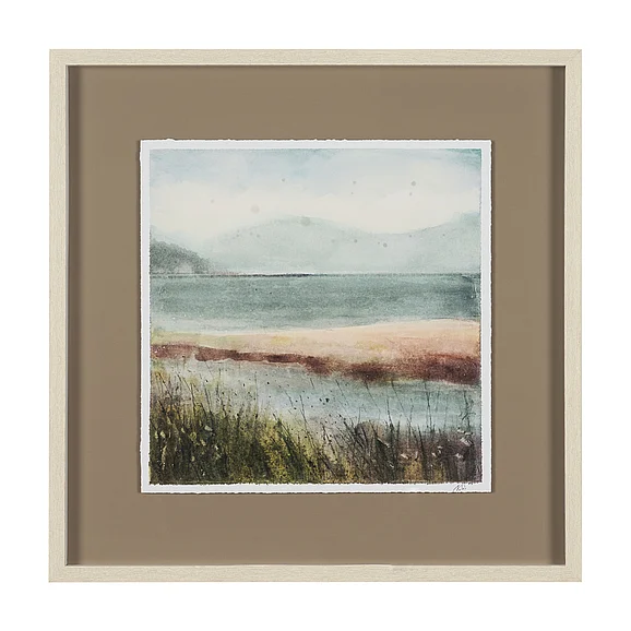 Mercana Shoreline Beauty III by Mercana Studio Hand Embelished Framed Artwork Matted under Glass 15996
