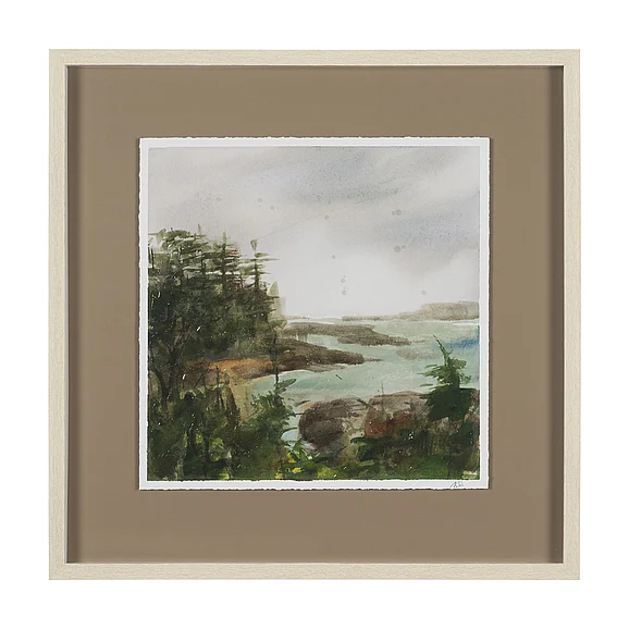 Mercana Shoreline Beauty IV by Mercana Studio Hand Embelished Framed Artwork Matted under Glass 15997
