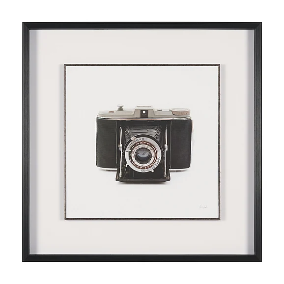 Mercana Camera by Deborah Revell Hand Embelished Framed Art Print Matted under Glass 16014