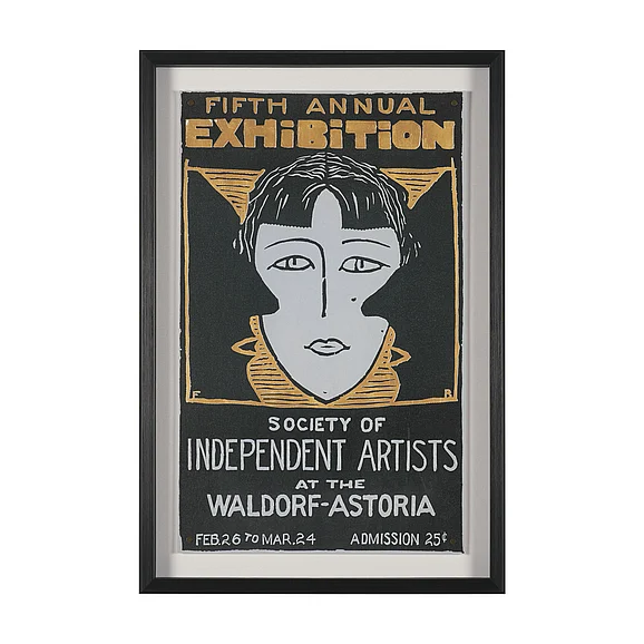 Mercana Ephemera Independent by The Vintage Collection Hand Embelished Text Frame Artwork Matted under Glass 16023