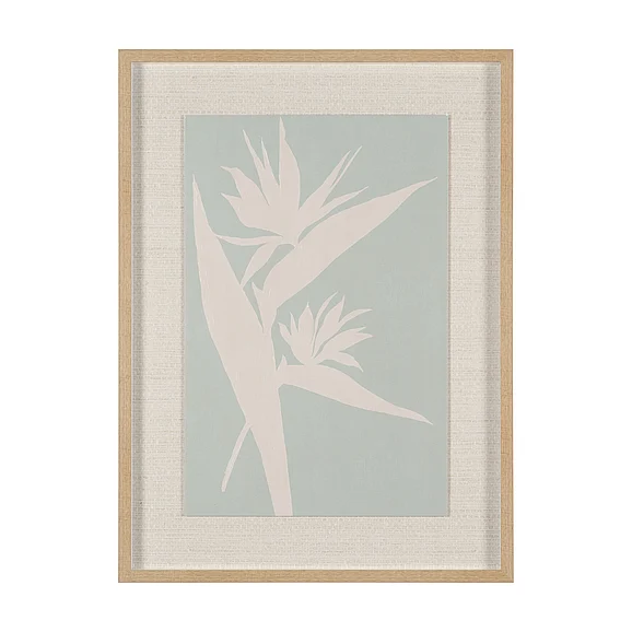 Mercana Verdant Silhouettes I by Hannah Dawson Hand Embelished Textured Framed Artwork Matted under Glass 16032