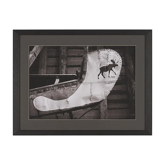 Mercana Moose Canoe by Deborah Revell Framed Art Print Matted under Glass 16034