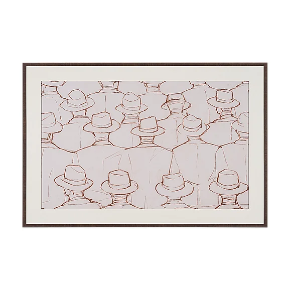 Mercana Hats by Mercana Studio Hand Embelished Framed Artwork Matted under Glass 16037