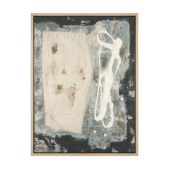 Mercana Textural Echo - Erosion by Kristine Hegre Hand-Embellished Textured Framed Canvas Artwork 102750-FL