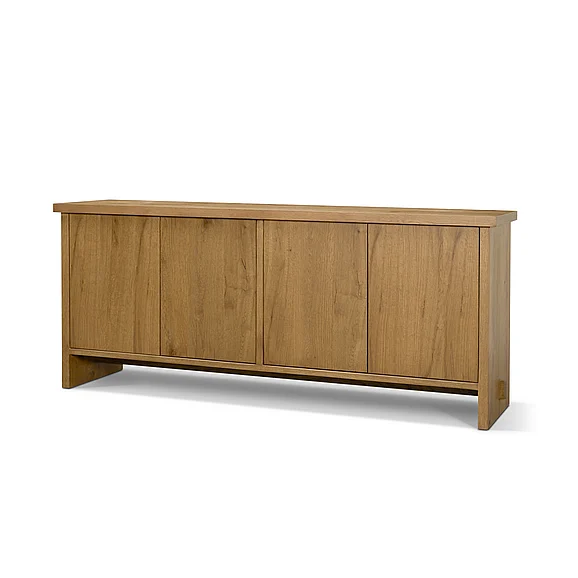 Mercana Alcott Brown Wood 4 Door Closed Sideboard 71393