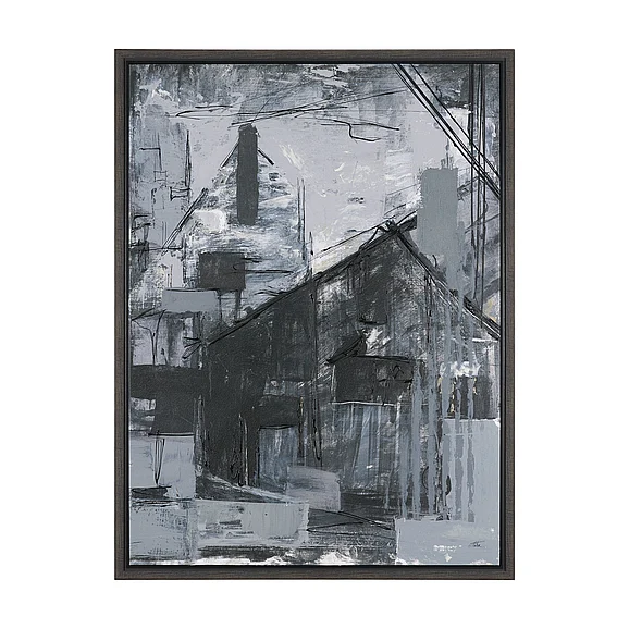 Mercana Community 1A by Mercana Studio Hand-Embellished Textured Framed Canvas Artwork 102758-FL