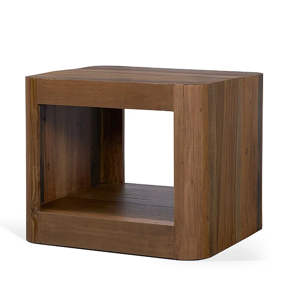 Mercana Dunmore Solid Wood Rectangular Open Shelf Side Table 71385