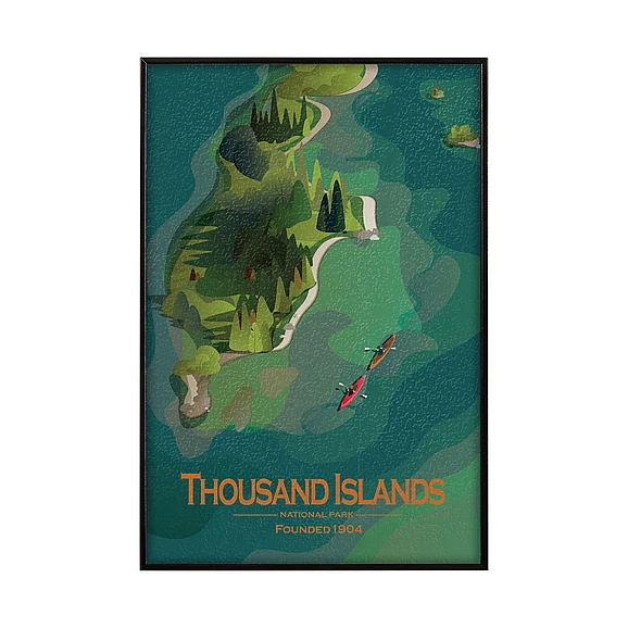 Mercana Thousand Islands GO (SM) by Mercana Studio Textured Framed Artwork Matted 16068