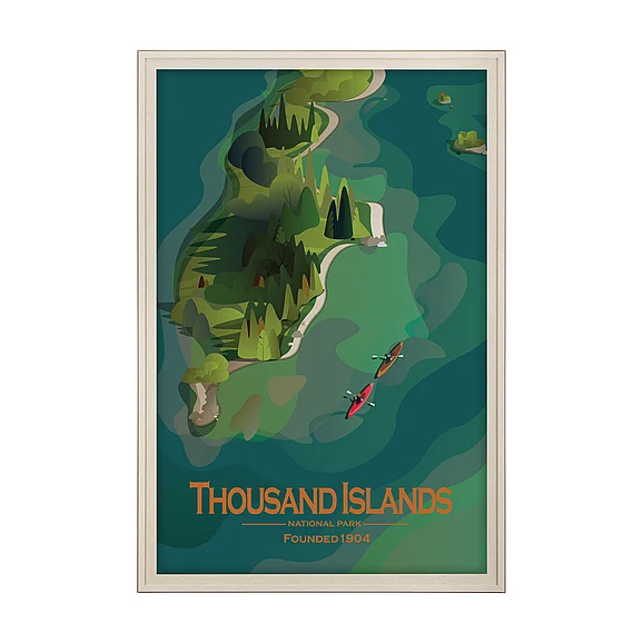 Mercana Thousand Islands GO (XL) by Mercana Studio Framed Artwork Matted under Glass 16071