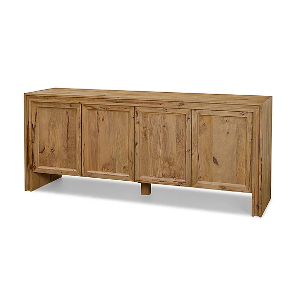 Mercana Notts Brown Wood 4-Door Closed Sideboard 71335